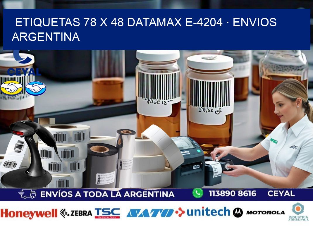 ETIQUETAS 78 x 48 DATAMAX E-4204 · ENVIOS ARGENTINA