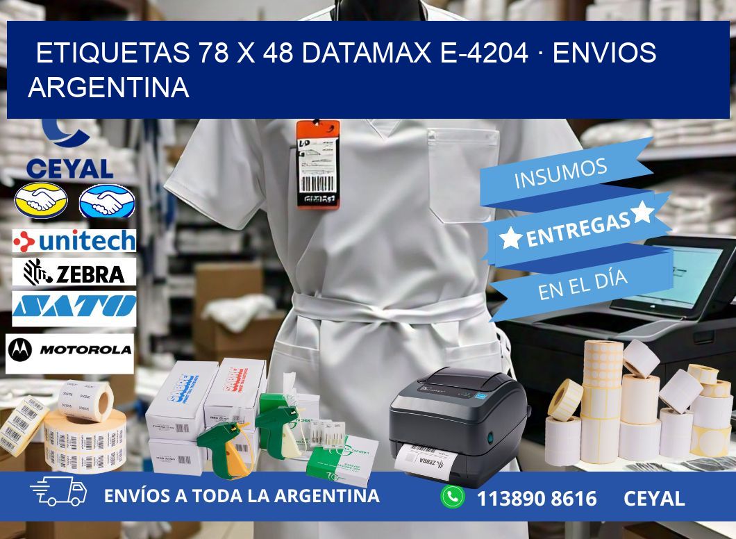 ETIQUETAS 78 x 48 DATAMAX E-4204 · ENVIOS ARGENTINA