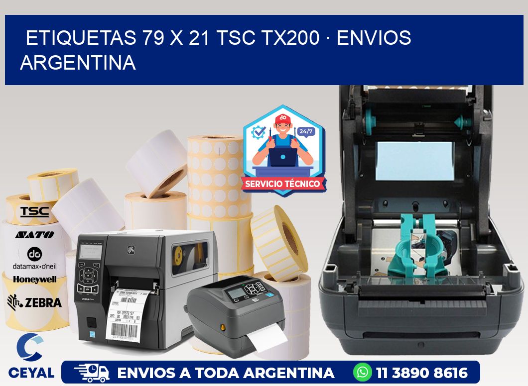 ETIQUETAS 79 x 21 TSC TX200 · ENVIOS ARGENTINA