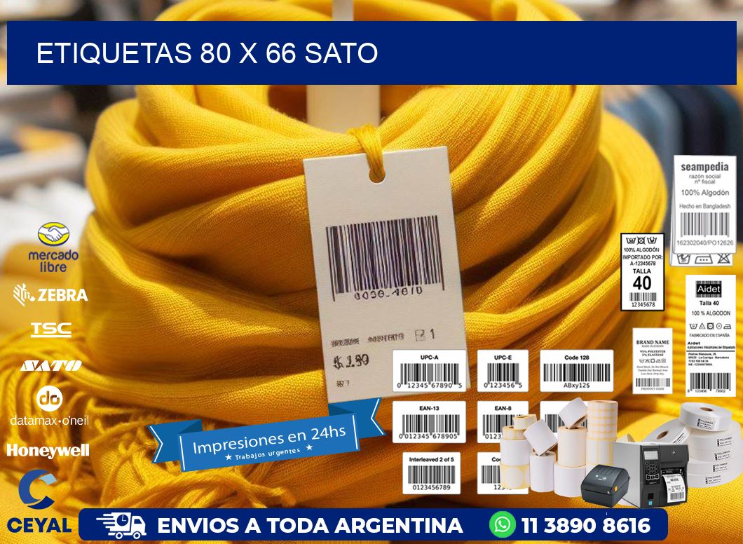 ETIQUETAS 80 x 66 SATO