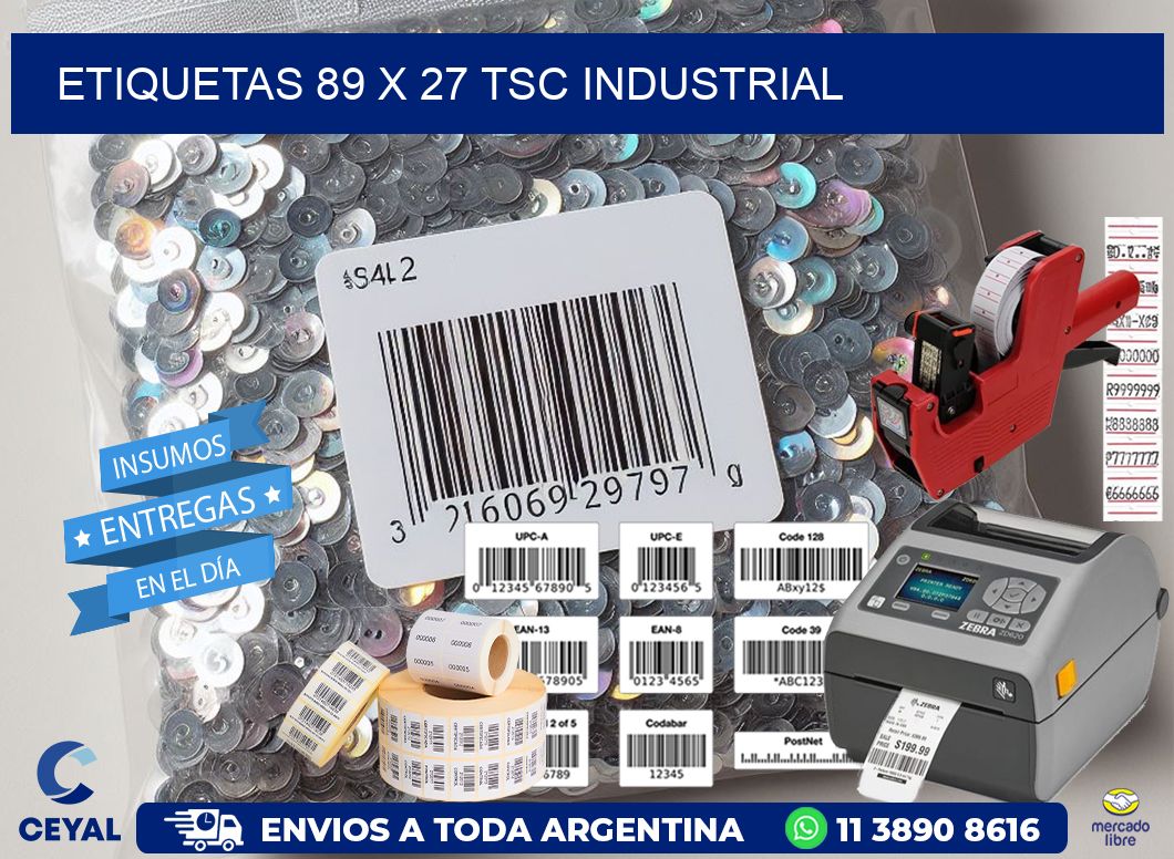 ETIQUETAS 89 x 27 TSC INDUSTRIAL