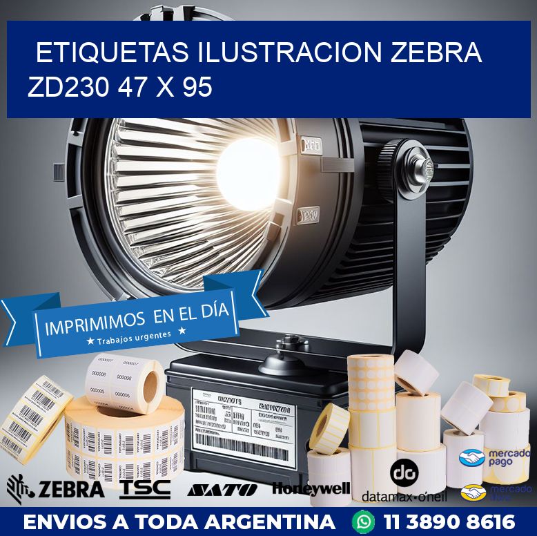 ETIQUETAS ILUSTRACION ZEBRA ZD230 47 x 95