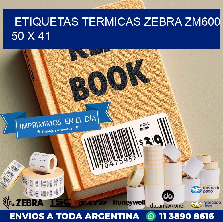 ETIQUETAS TERMICAS ZEBRA ZM600 50 x 41