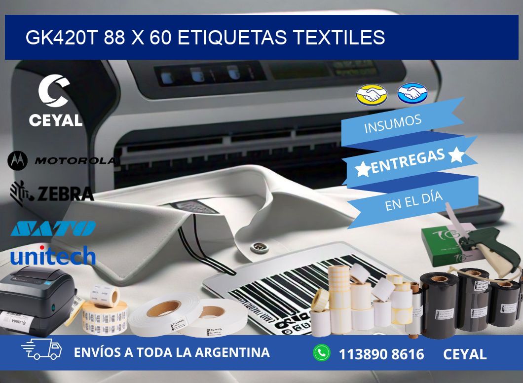 GK420T 88 x 60 ETIQUETAS TEXTILES