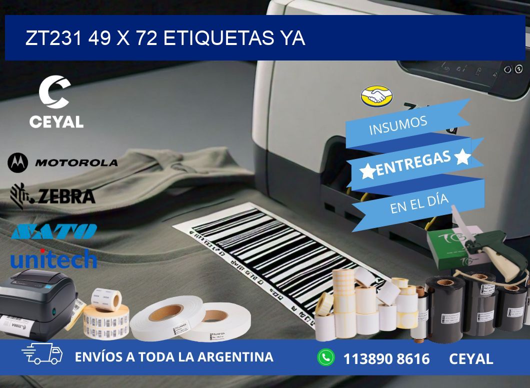 ZT231 49 x 72 ETIQUETAS YA