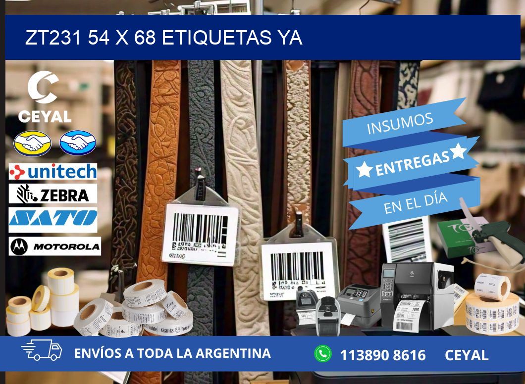 ZT231 54 x 68 ETIQUETAS YA