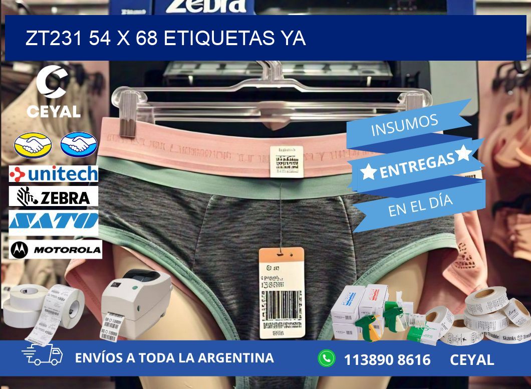 ZT231 54 x 68 ETIQUETAS YA