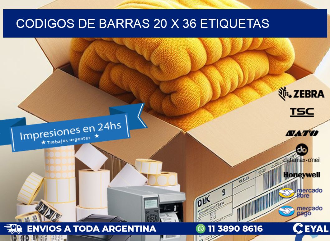 codigos de barras 20 x 36 etiquetas