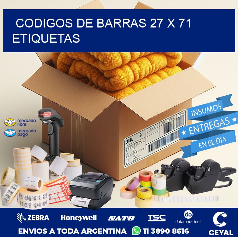 codigos de barras 27 x 71 etiquetas