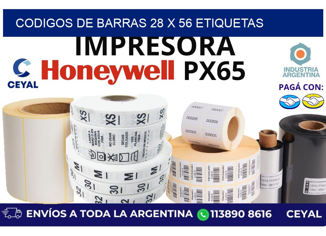 codigos de barras 28 x 56 etiquetas