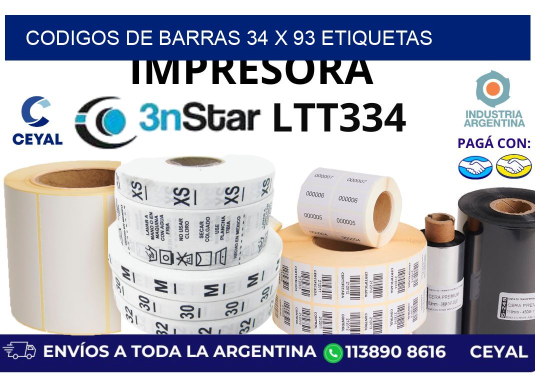 codigos de barras 34 x 93 etiquetas