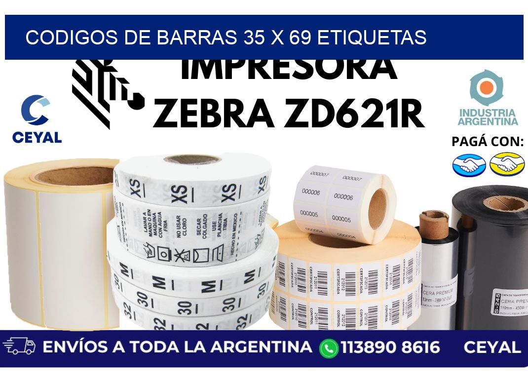codigos de barras 35 x 69 etiquetas