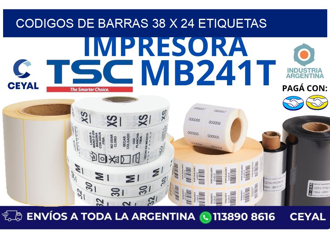 codigos de barras 38 x 24 etiquetas