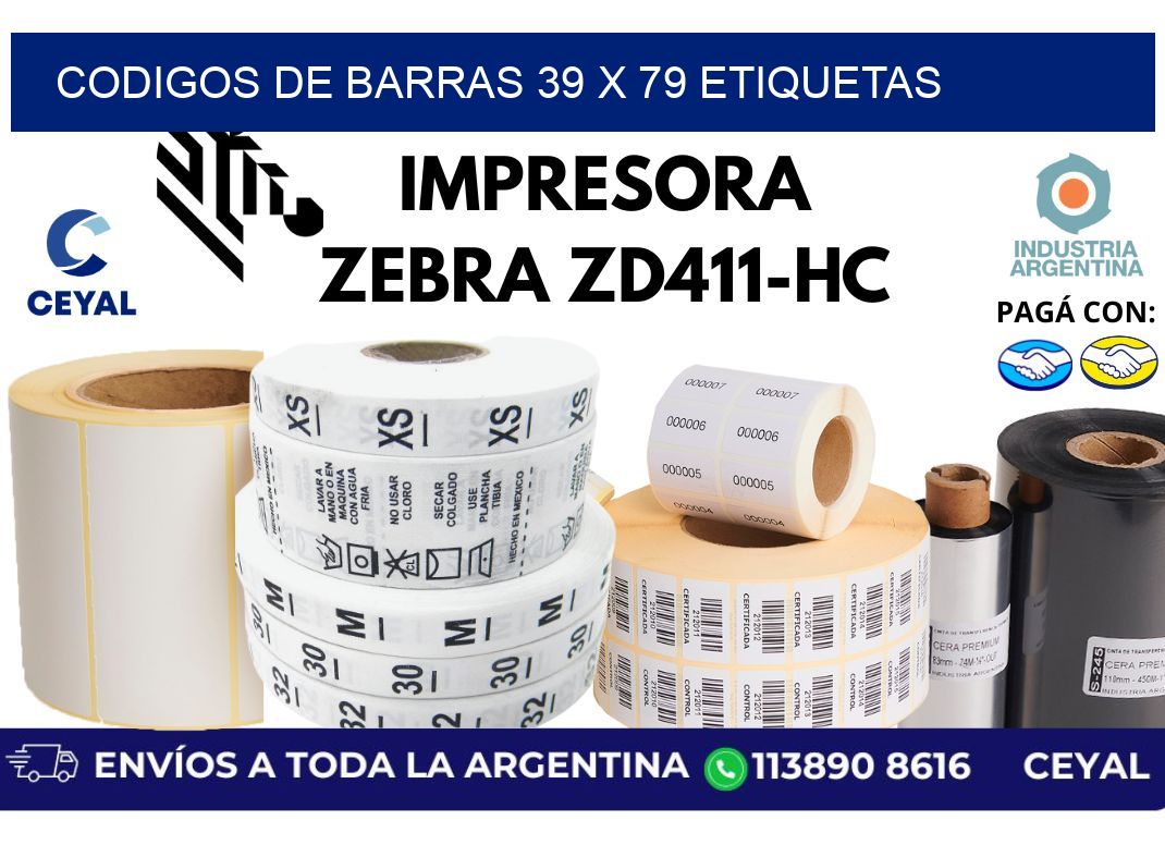 codigos de barras 39 x 79 etiquetas