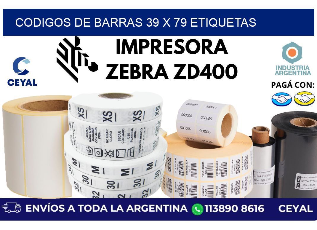 codigos de barras 39 x 79 etiquetas