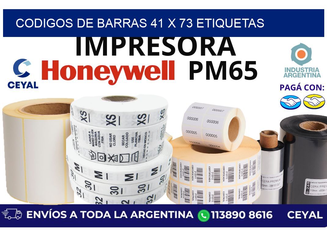 codigos de barras 41 x 73 etiquetas