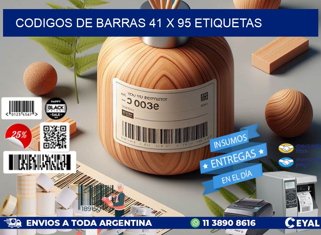 codigos de barras 41 x 95 etiquetas