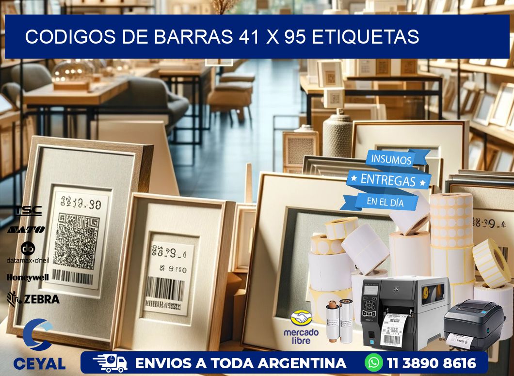 codigos de barras 41 x 95 etiquetas