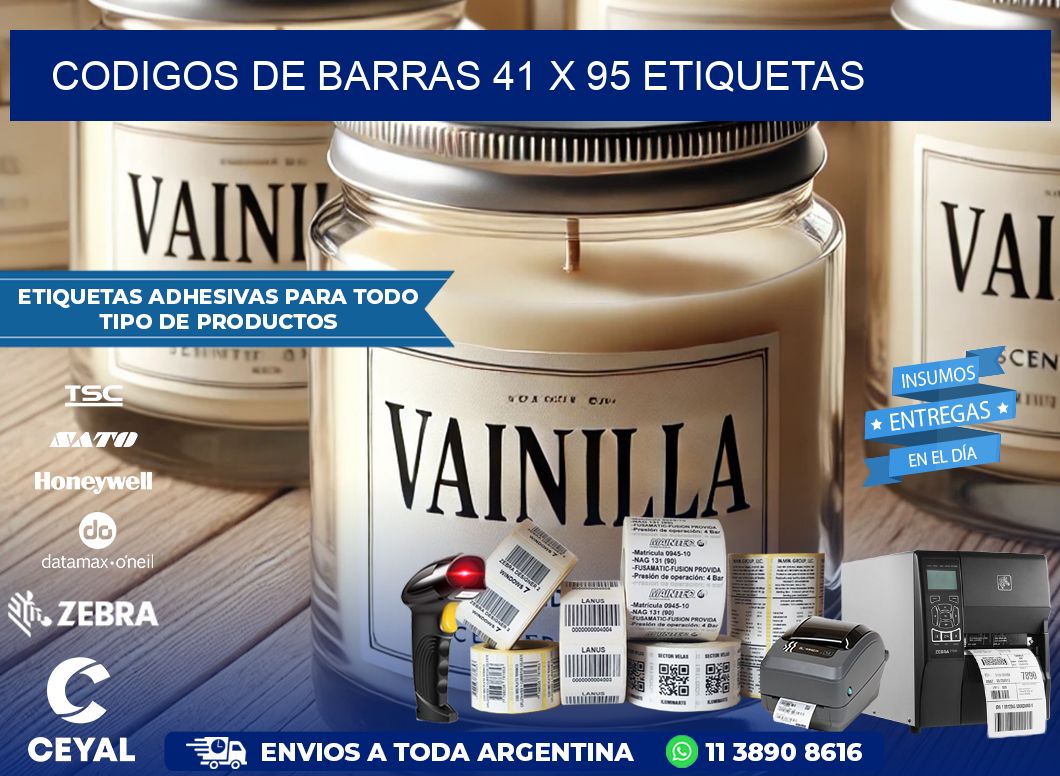 codigos de barras 41 x 95 etiquetas