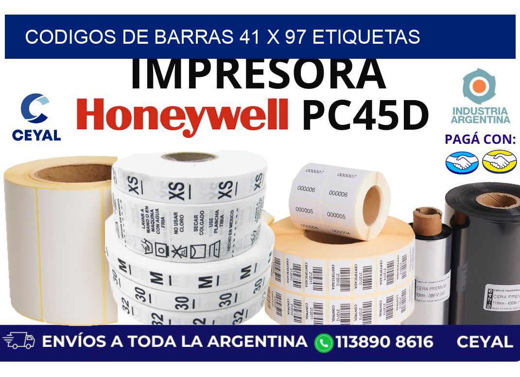codigos de barras 41 x 97 etiquetas