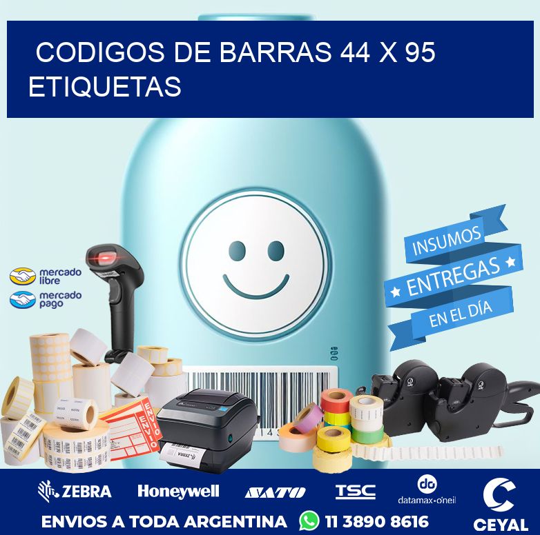 codigos de barras 44 x 95 etiquetas