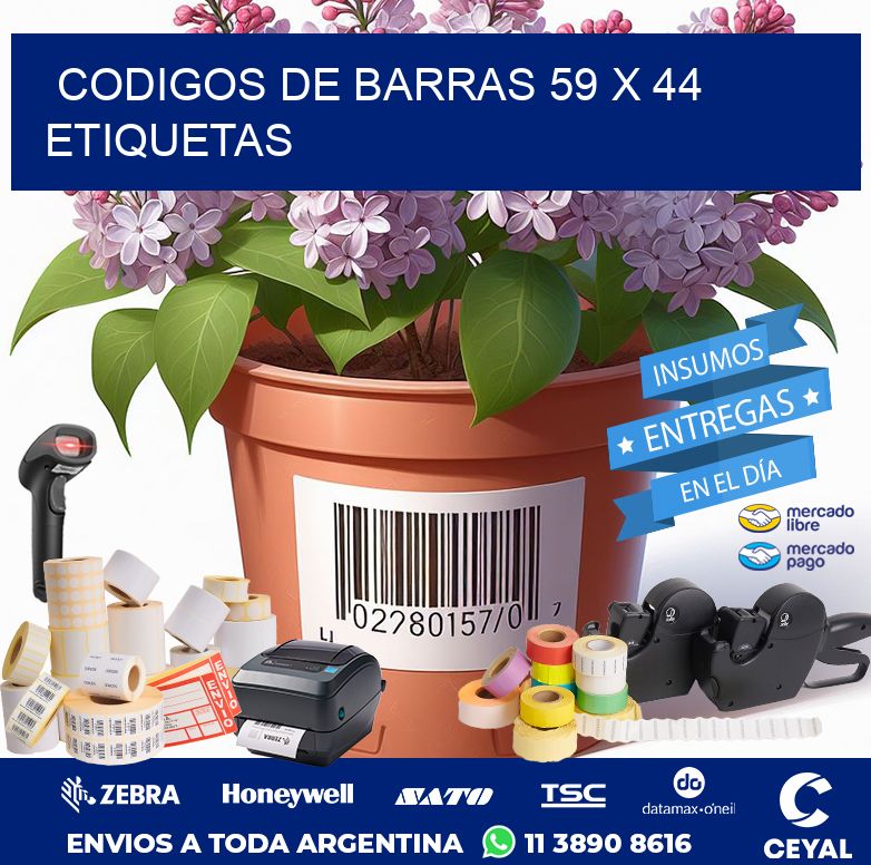 codigos de barras 59 x 44 etiquetas