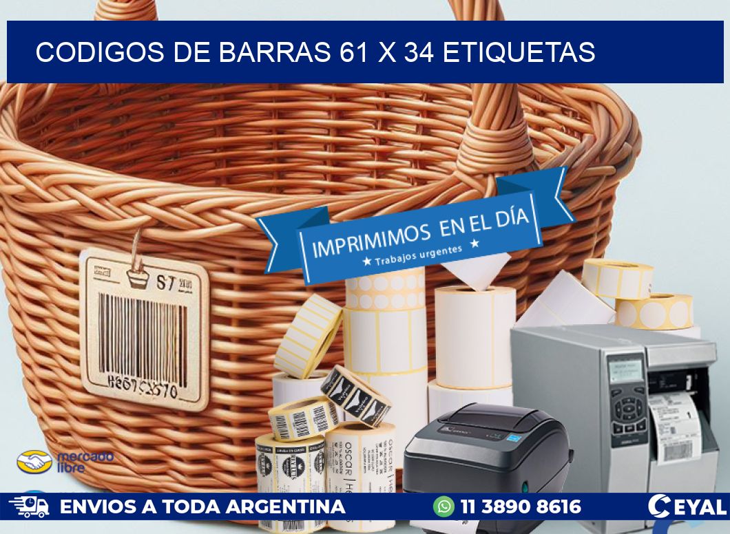codigos de barras 61 x 34 etiquetas