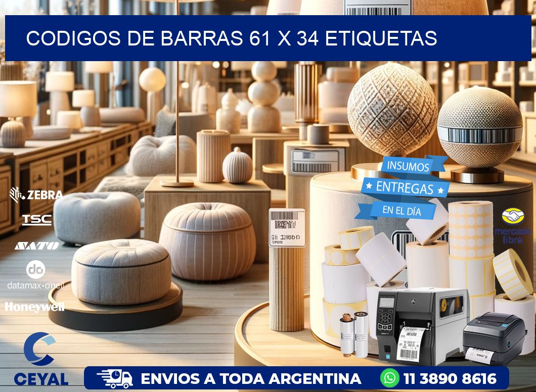 codigos de barras 61 x 34 etiquetas