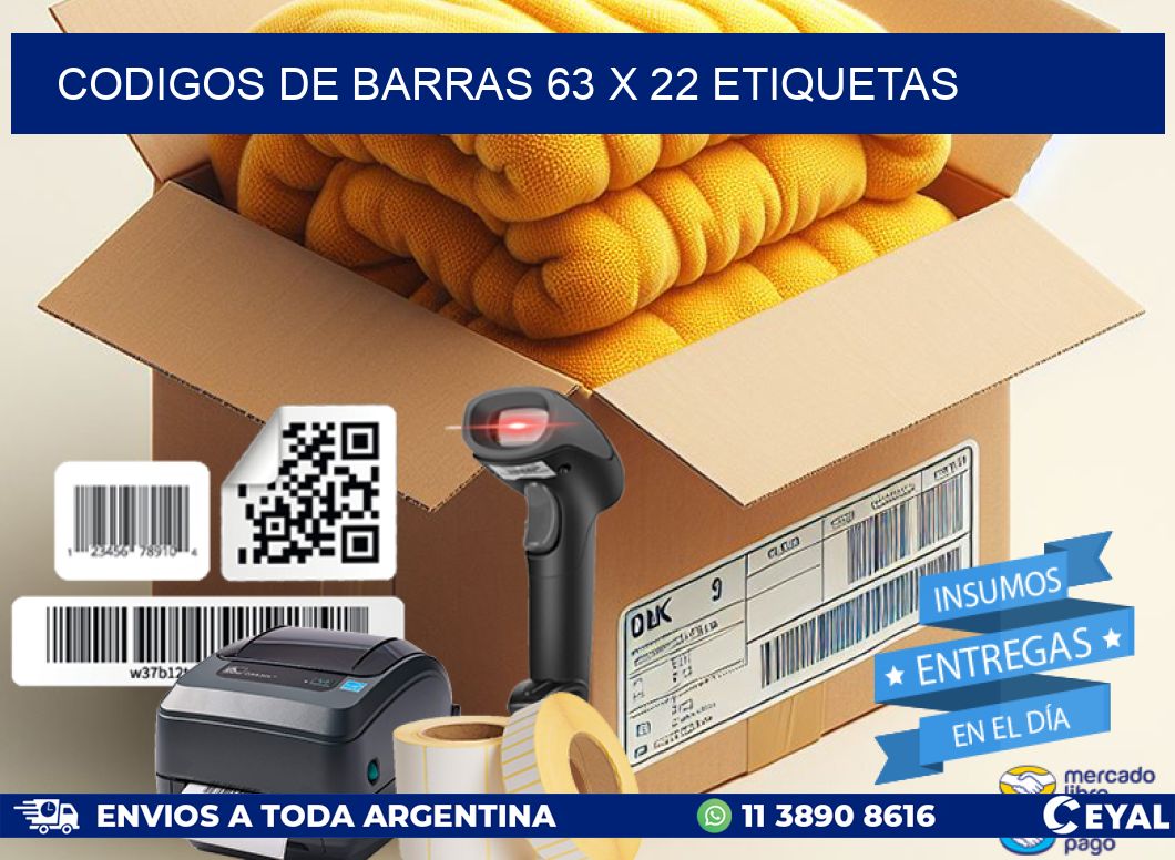 codigos de barras 63 x 22 etiquetas