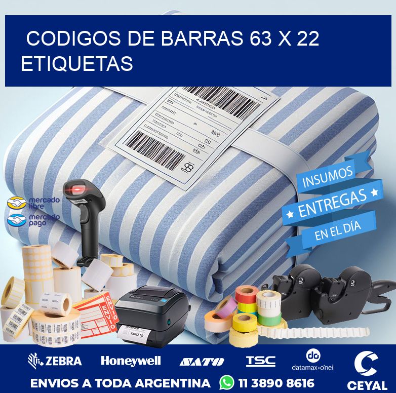 codigos de barras 63 x 22 etiquetas