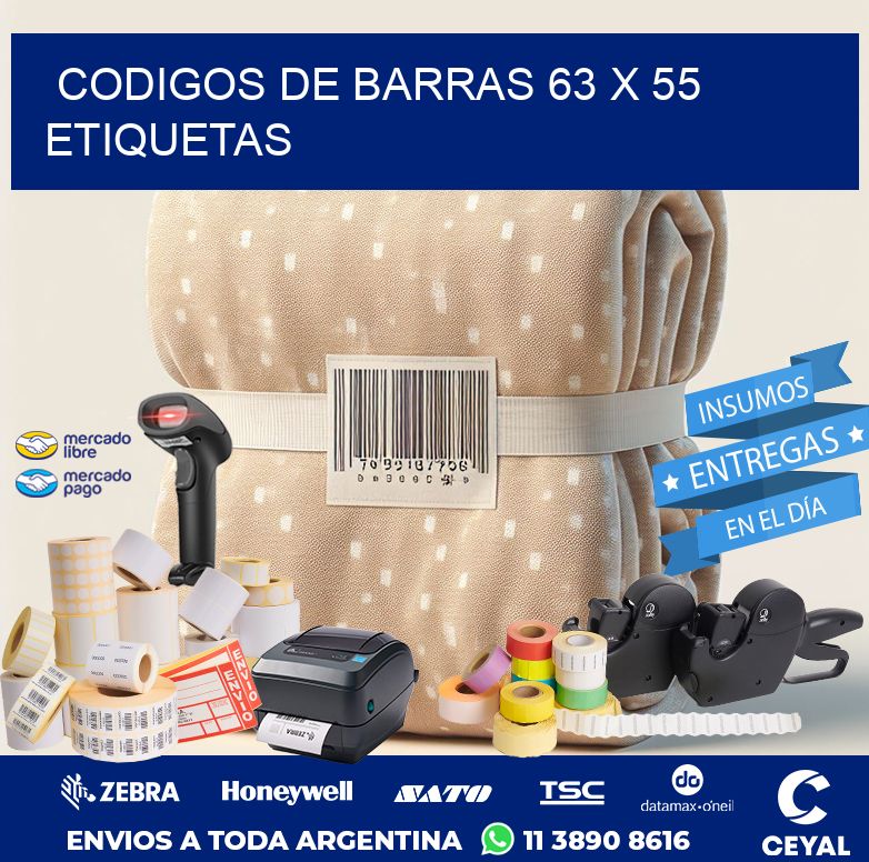 codigos de barras 63 x 55 etiquetas