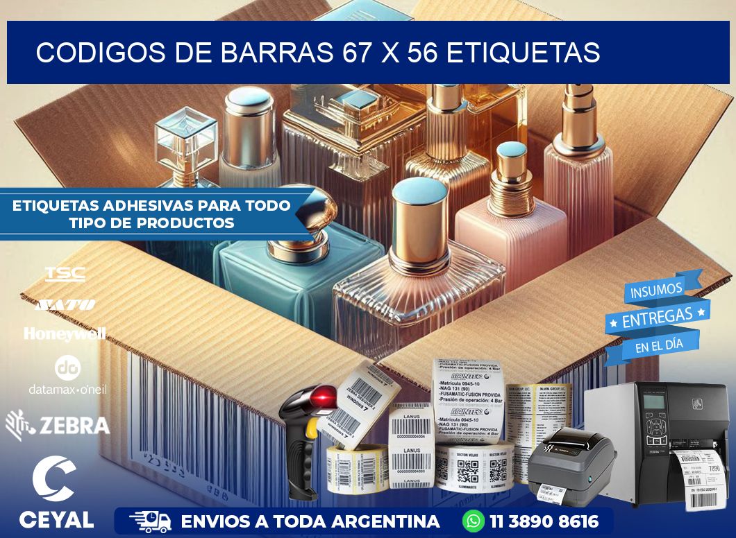 codigos de barras 67 x 56 etiquetas