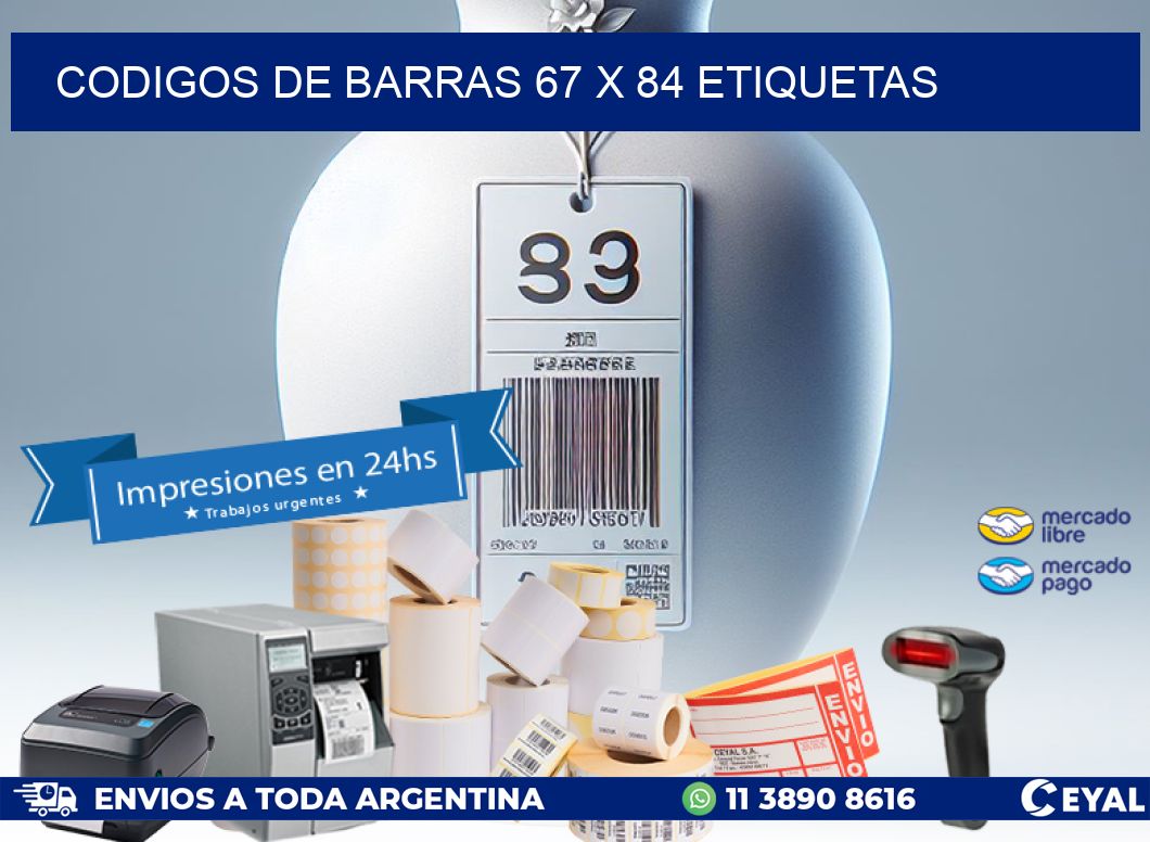 codigos de barras 67 x 84 etiquetas