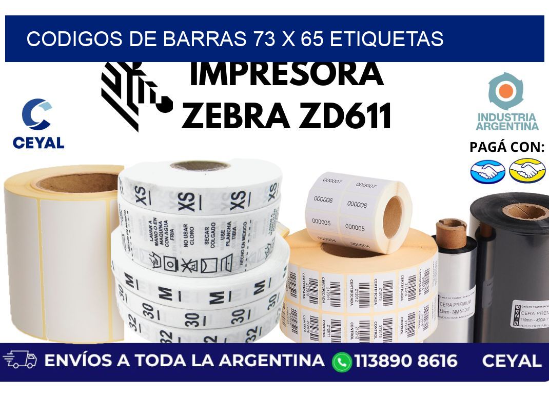 codigos de barras 73 x 65 etiquetas