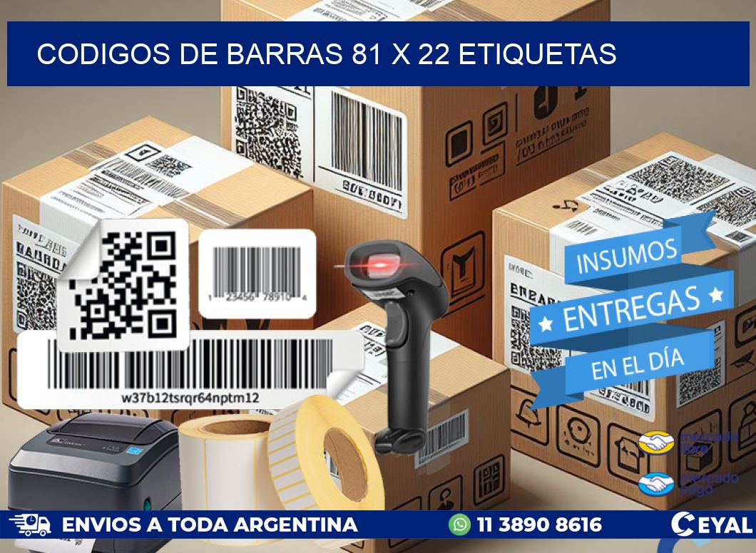 codigos de barras 81 x 22 etiquetas