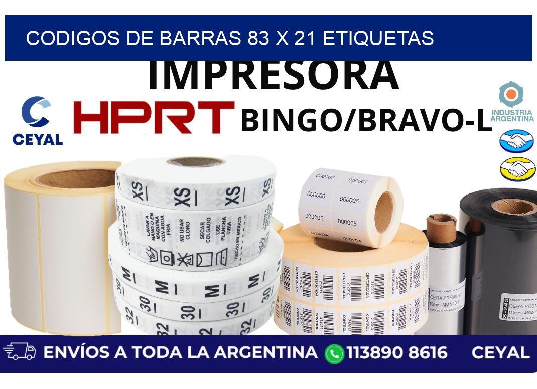 codigos de barras 83 x 21 etiquetas
