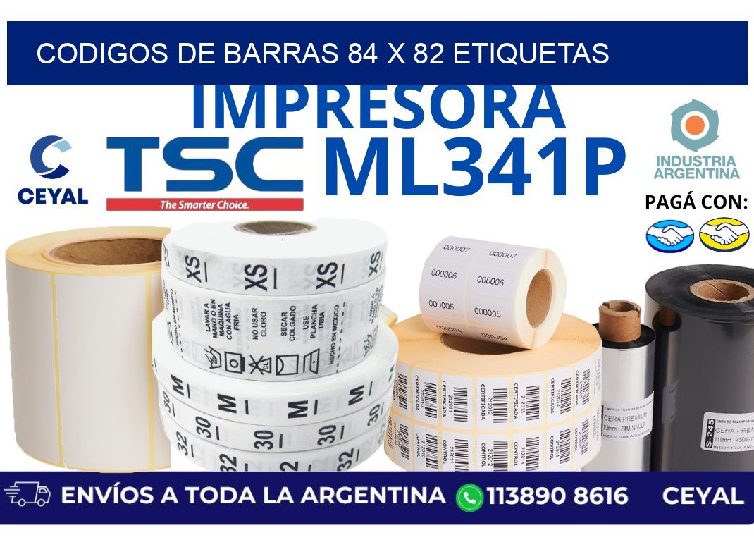 codigos de barras 84 x 82 etiquetas