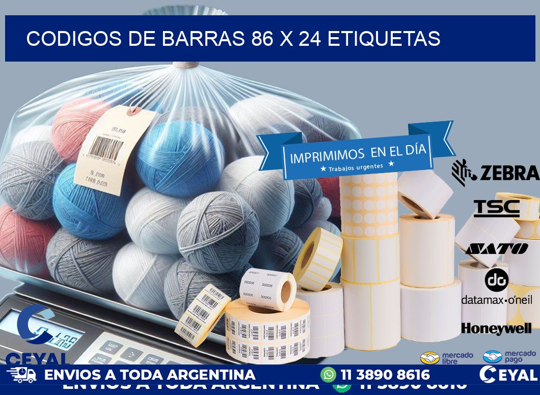 codigos de barras 86 x 24 etiquetas