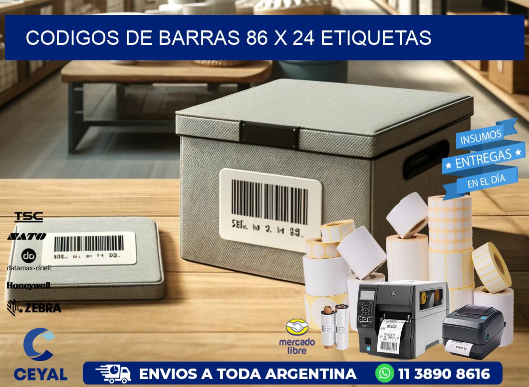 codigos de barras 86 x 24 etiquetas