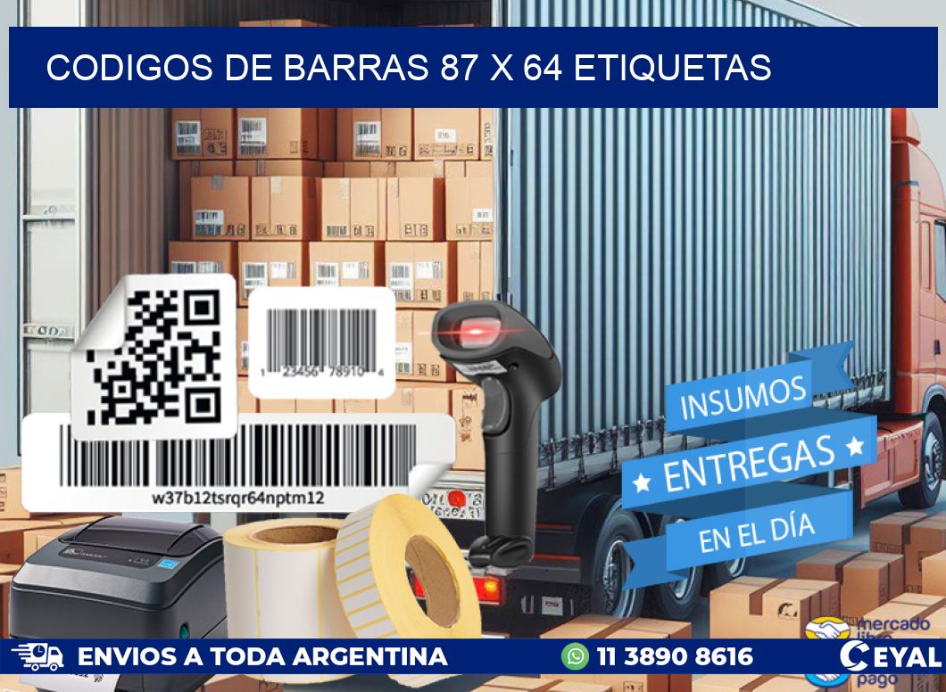 codigos de barras 87 x 64 etiquetas