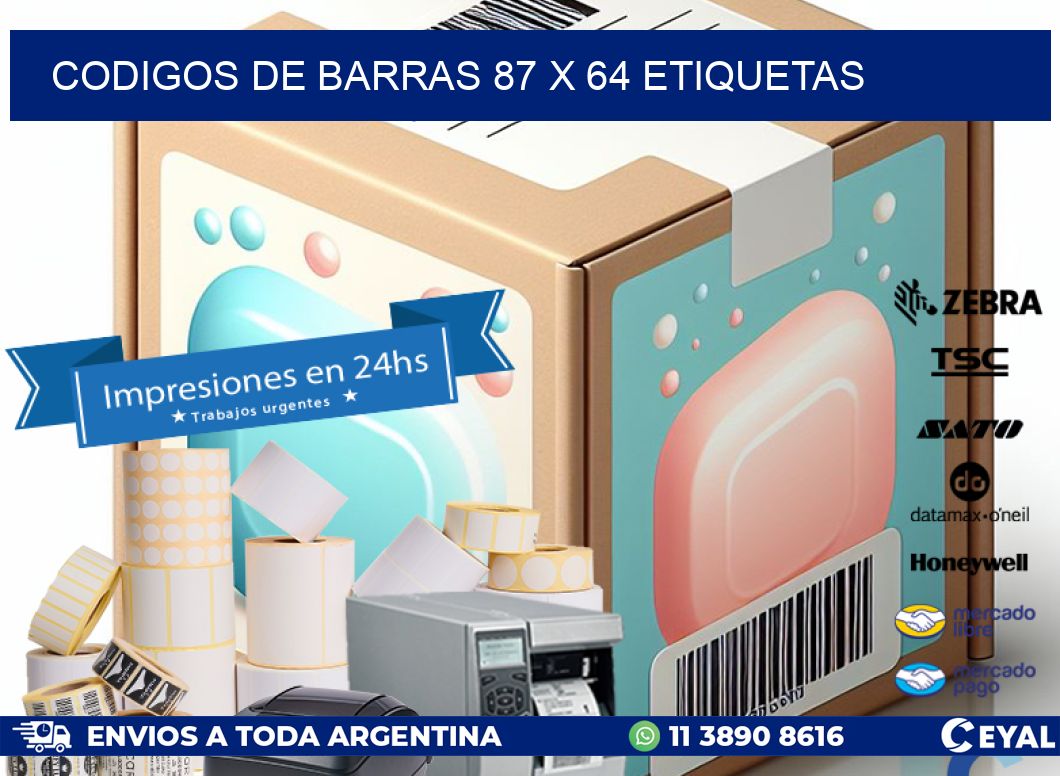 codigos de barras 87 x 64 etiquetas