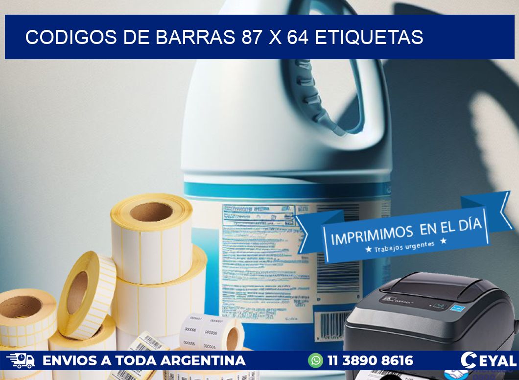 codigos de barras 87 x 64 etiquetas