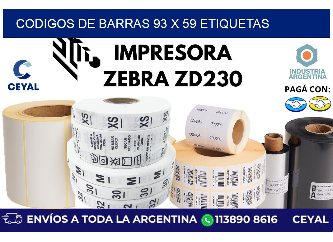 codigos de barras 93 x 59 etiquetas