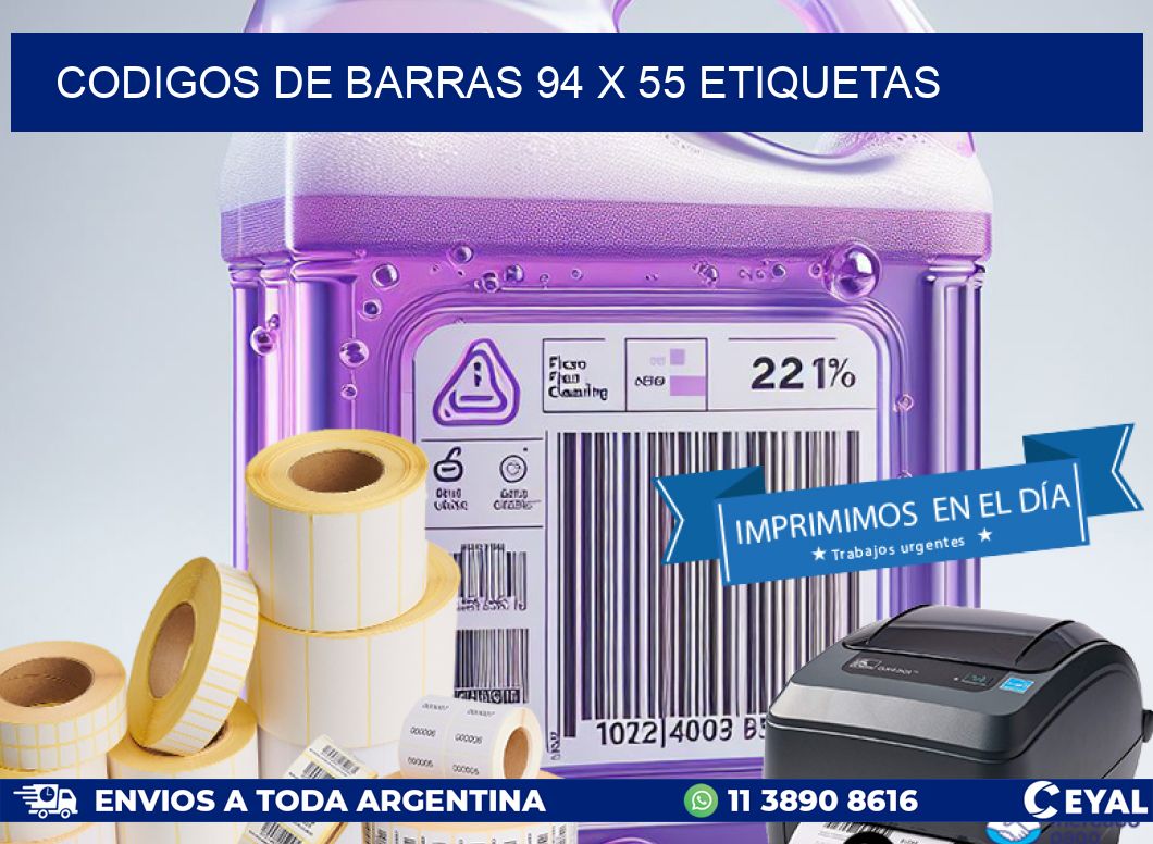 codigos de barras 94 x 55 etiquetas