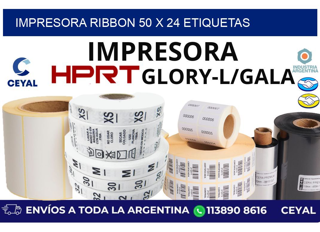 impresora ribbon 50 x 24 etiquetas