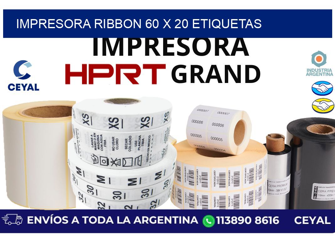impresora ribbon 60 x 20 etiquetas