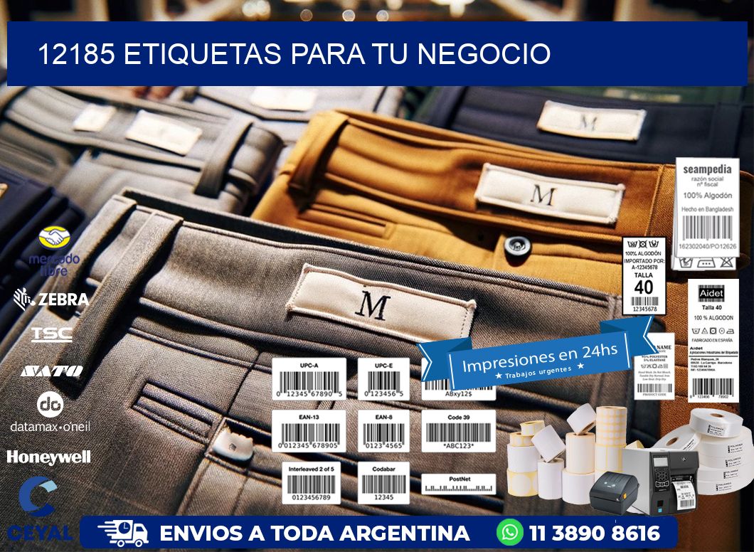 12185 etiquetas para tu negocio