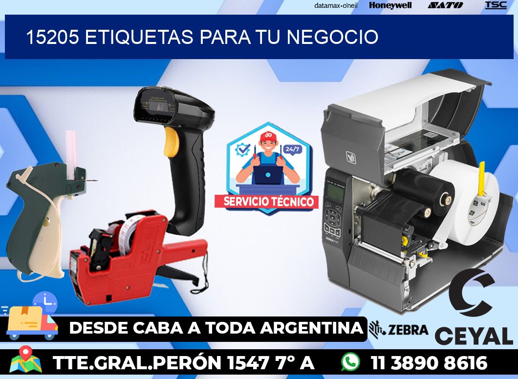 15205 etiquetas para tu negocio
