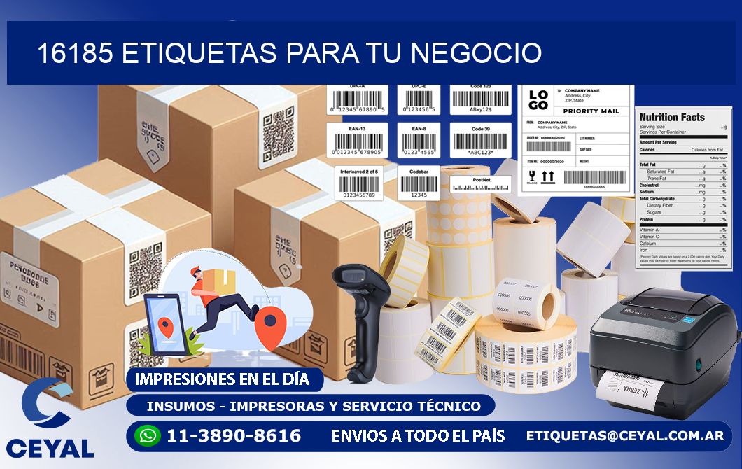 16185 etiquetas para tu negocio