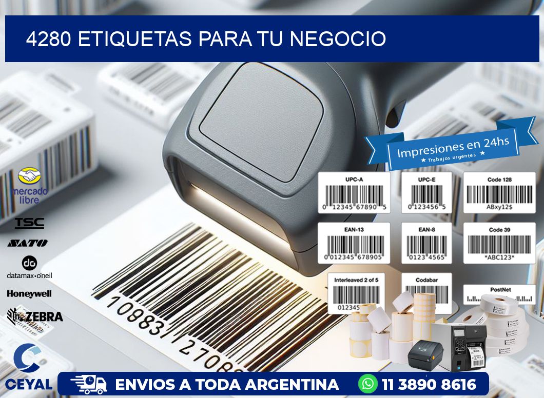 4280 etiquetas para tu negocio